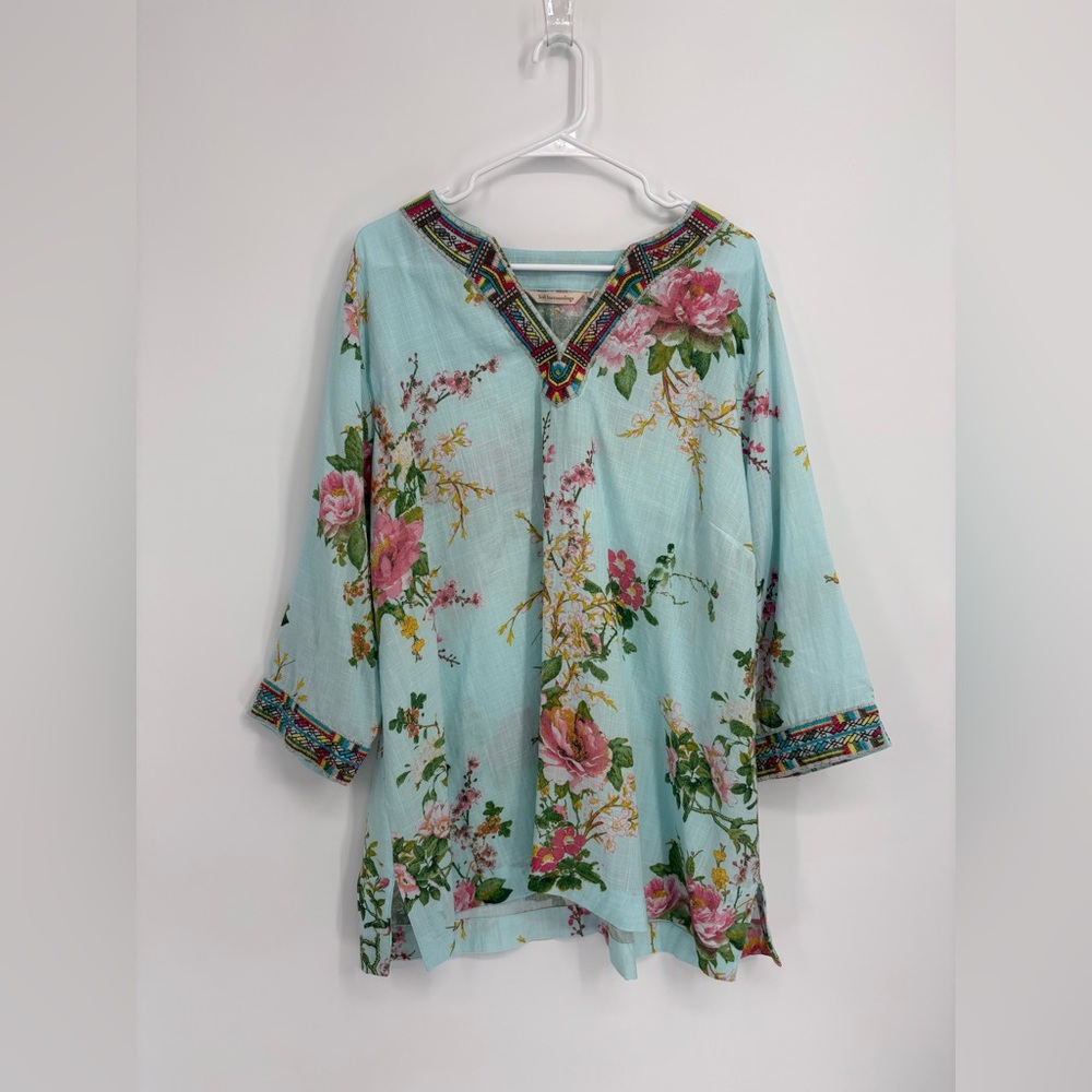 Soft Surroundings Merielle Floral Embroidered Tunic - Picture 2 of 8